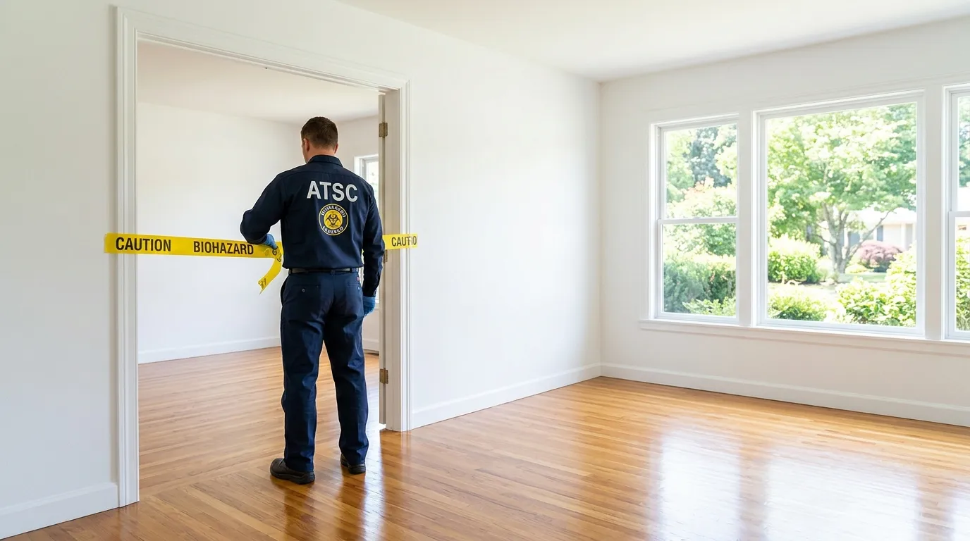 Certified biohazard cleanup crew performing Decomposition Cleanup in White Bear Lake